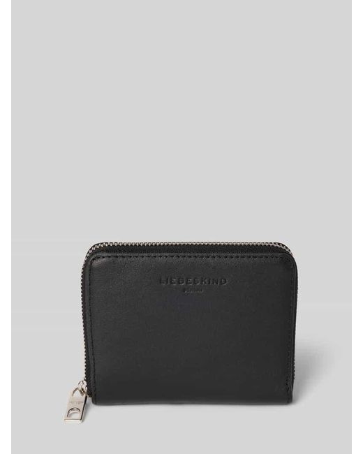 Liebeskind Berlin Black Portemonnaie mit Label-Detail Modell 'Conny'