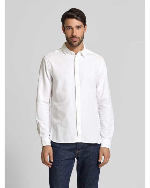 Knowledge Cotton Freizeithemd Mit Knopfleiste in White für Herren