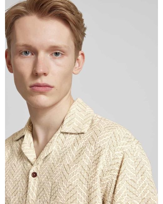 Jack & Jones Regular Fit Freizeithemd mit Resortkragen Modell 'BLUVINCENT' in Natural für Herren