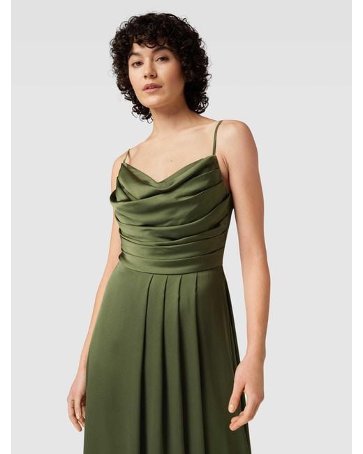 TROYDEN COLLECTION Green Abendkleid mit Karree-Ausschnitt