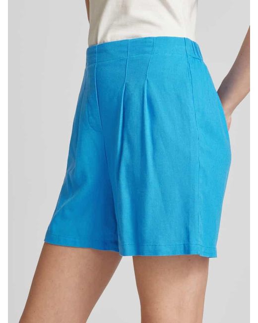 Vero Moda Blue Shorts aus Viskose-Leinen-Mix Modell 'JESMILO'