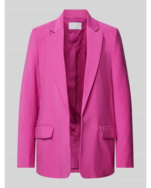 Jake*s Pink Blazer in unifarbenem Design mit Pattentaschen