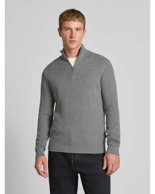 Only & Sons Regular Fit Strickpullover aus Baumwoll-Mix Modell 'PHIL' in Gray für Herren