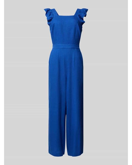 Y.A.S Black Loose Fit Jumpsuit aus Viskose-Leinen-Mix Modell 'ISMA'