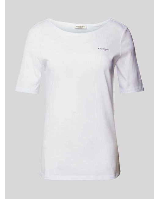 Marc O' Polo T-shirt Met Boothals in het White