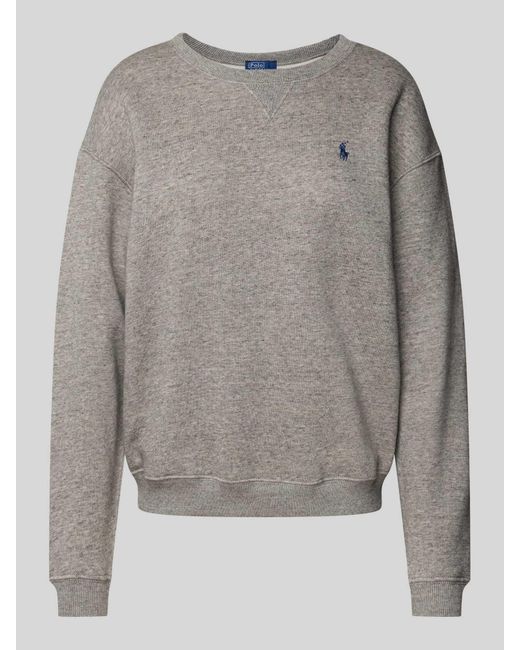 Polo Ralph Lauren Oversized Sweatshirt Met Logostitching in het Gray