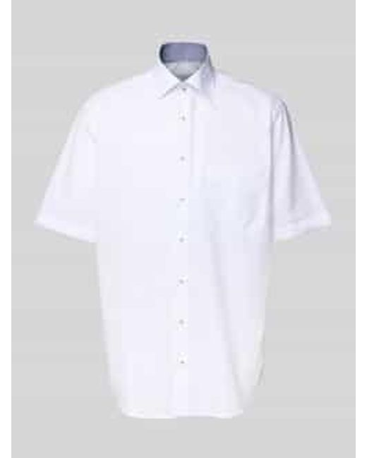 Eterna Comfort Fit Zakelijk Overhemd Met Knoopsluiting in het White voor heren