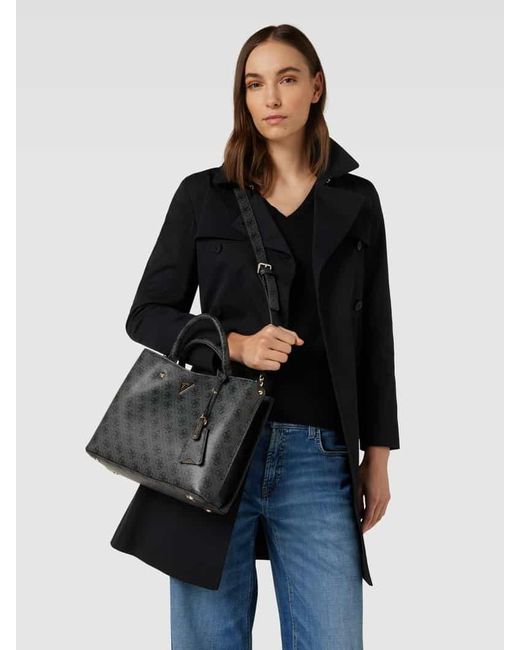 Guess Black Handtasche mit Tragehenkel Modell 'MERIDIAN'