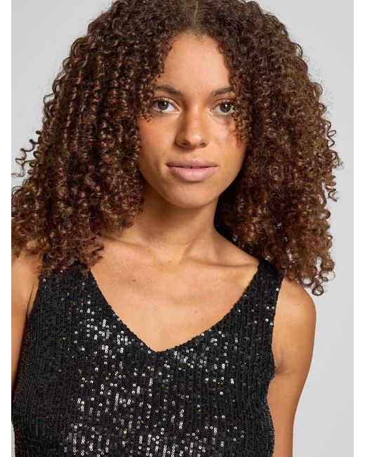 ONLY Black Regular Fit Trägertop Mit Paillettenbesatz Modell 'Ana'