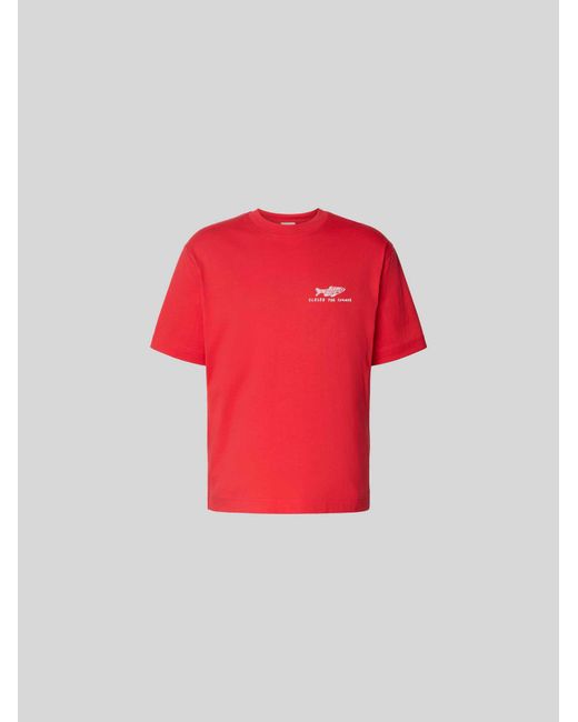 Closed T-Shirts in het Red voor heren