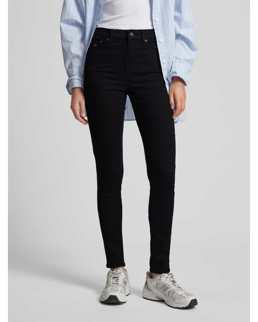 Tommy Hilfiger Black Skinny Fit Jeans im 5-Pocket-Design Modell 'NORA'