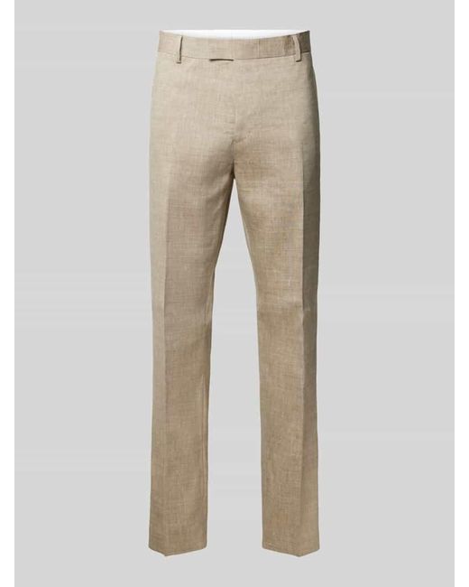 Tiger Of Sweden Regular Fit Anzughose aus Leinen-Mix Modell 'TENSE' in Natural für Herren