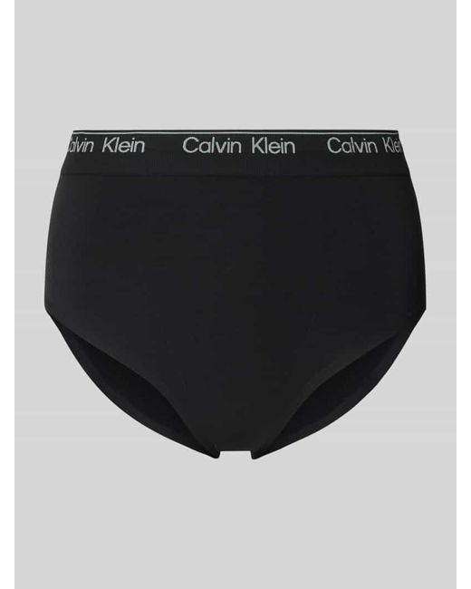Calvin Klein Black Slip mit elastischem Label-Bund