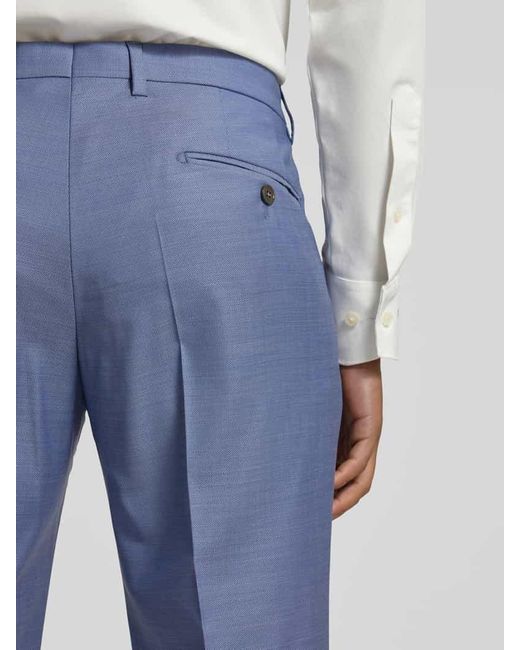 Joop! Slim Fit Anzughose mit Bügelfalten Modell 'Blayr' in Blue für Herren