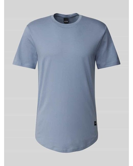 Only & Sons T-Shirt in unifarbenem Design mit Rundhalsausschnitt in Blue für Herren