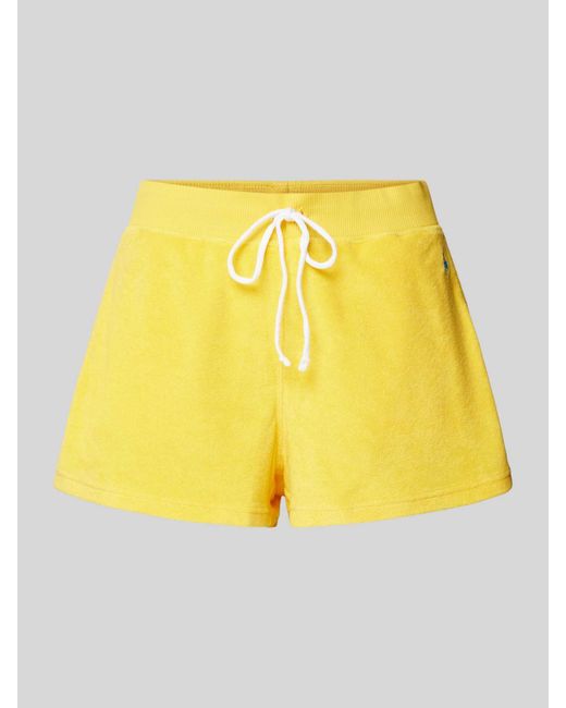 Polo Ralph Lauren Yellow Regular Fit Shorts mit Logo-Stitching Modell 'TERRY'