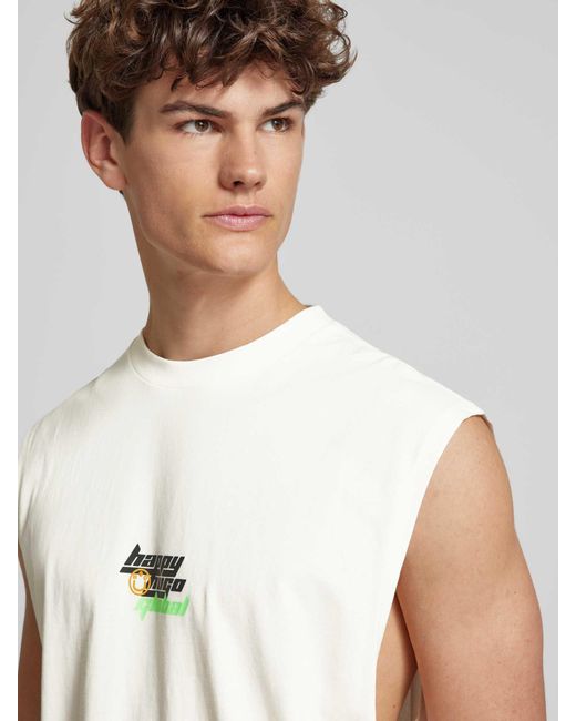 HUGO Tanktop Met Labeldetail in het White voor heren
