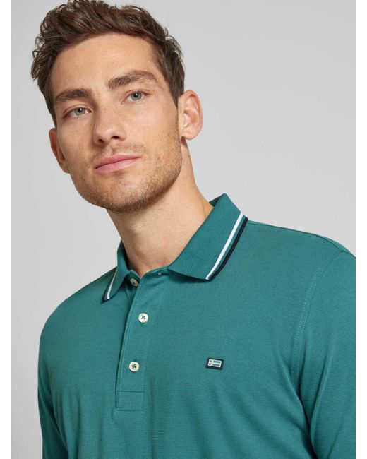 Christian Berg Men Poloshirt mit Label-Detail in Green für Herren