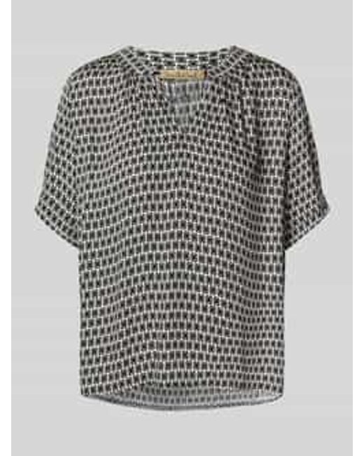 Smith & Soul Blouseshirt Van Viscose Met 1/2-mouwen En V-hals in het Gray