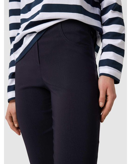 SteHmann Stoffen Broek Met Steekzakken in het Blue