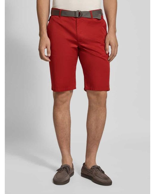 Christian Berg Men Bermudas mit französischen Eingrifftaschen in Red für Herren