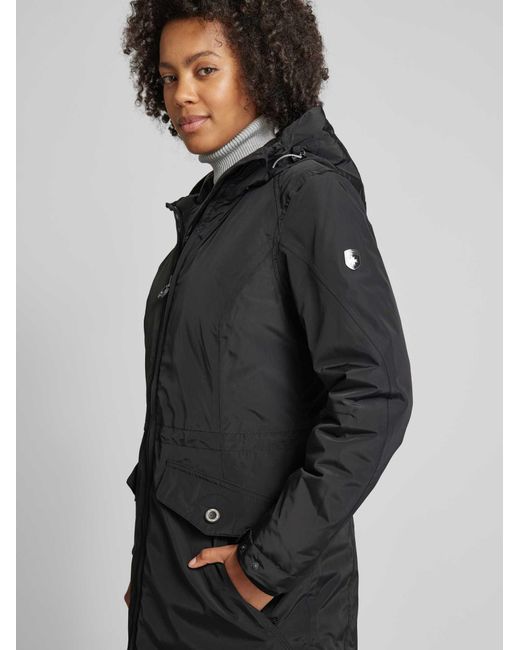 Wellensteyn Shaped Fit Parka Met Capuchon, Model 'Cucilla' in het Black