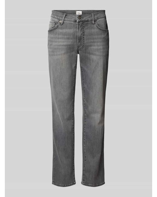Brax Regular Fit Jeans im 5-Pocket-Design Modell 'Chuck' in Gray für Herren