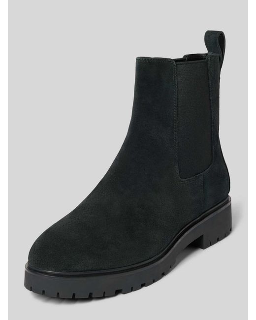 Ralph Lauren Laarsjes Van Leer Met Elastische Inzetten, Model 'Allyson' in het Black