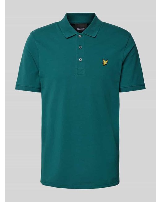 Lyle & Scott Slim Fit Poloshirt mit Logo-Patch in Green für Herren