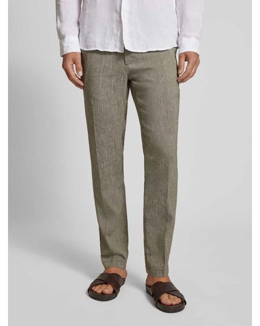 Boss Regular Tapered Fit Leinenhose mit Tunnelzug Modell 'Kane' in Gray für Herren