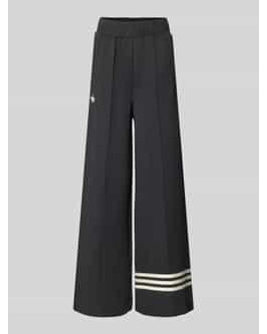 Adidas Originals Wide Leg Sweatpants Van Katoenmix Model 'Neucl' in het Black