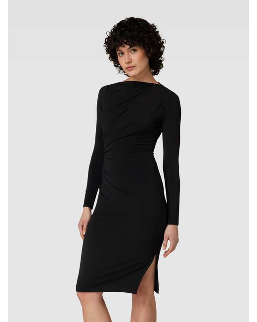 MARCIANO BY GUESS Black Knielanges Kleid mit Raffungen Modell 'MARNI'