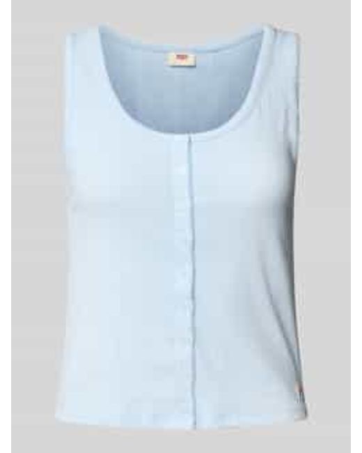 Levi's Tanktop Met Knoopsluiting in het Blue