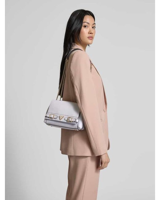 Guess Gray Umhängetasche mit Label-Applikation Modell 'ECO ALI'