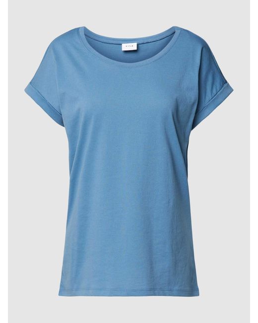 Vila T-shirt Met Ronde Hals in het Blue