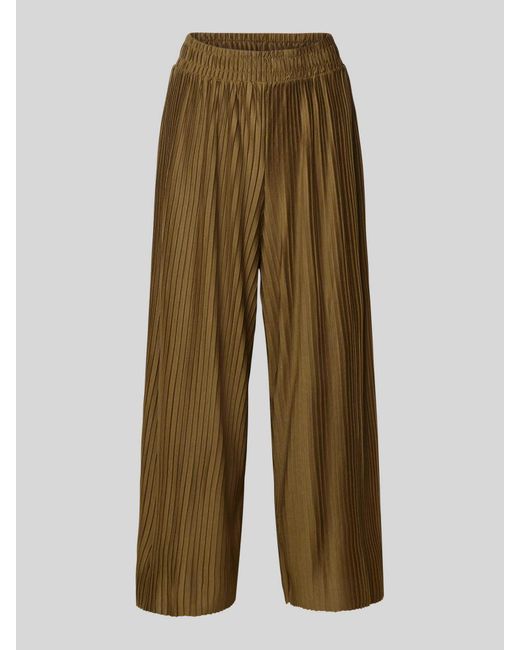 Soya Concept Stoffen Broek Met Elastische Band in het Green