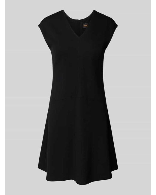 Boss Black Leicht ausgestelltes Minikleid aus Viskose-Mix