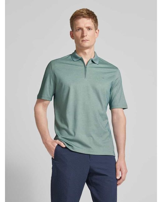 Christian Berg Men Regular Fit Poloshirt mit Logo-Stitching in Green für Herren
