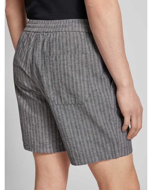 Only & Sons Shorts mit Streifenmuster Modell 'STEL' in Gray für Herren