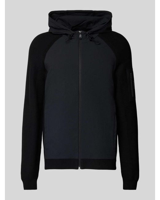 Boss Regular Fit Sweatjack Van Viscosemix, Model 'Urban Commuter' in het Black voor heren