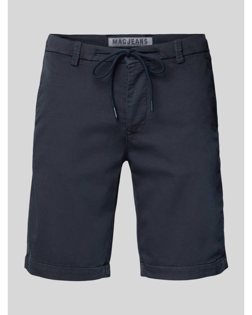 M·a·c Korte Regular Fit Broek Met Tunnelkoord in het Blue voor heren
