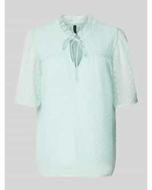 Vero Moda Regular Fit Blouse Met Kantdetail in het Blue