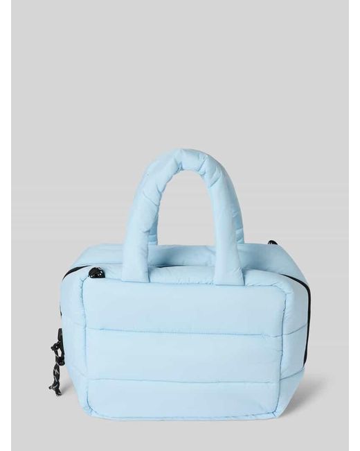 Mads Nørgaard Blue Umhängetasche mit Label-Patch und verstellbarem Schultergurt