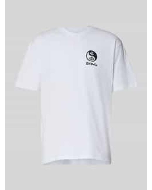 Edwin T-Shirt Met Motiefprint, Model 'High Bear' in het White voor heren