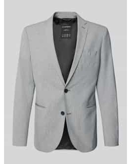 S.oliver 2-knoops Colbert Van Viscosemix Met Reverskraag in het Gray voor heren