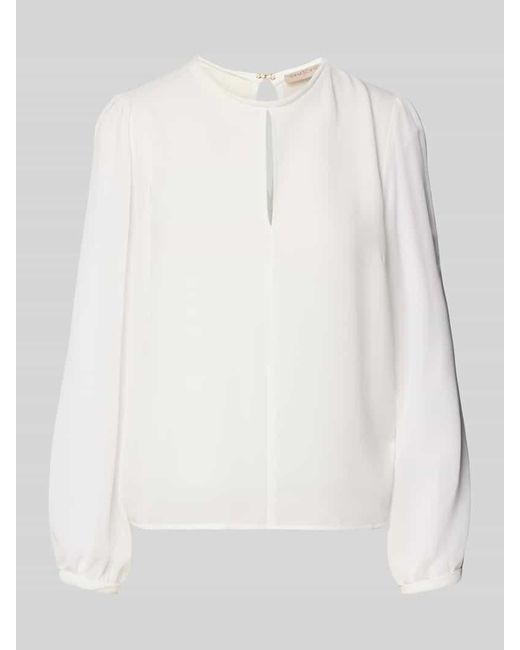 Rinascimento White Bluse mit Rundhalsausschnitt