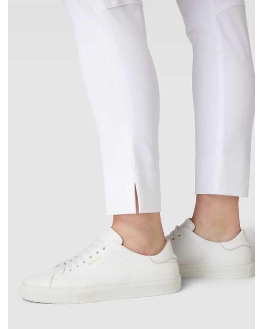 Seductive White Slim Fit Stoffhose mit verkürztem Schnitt Modell 'SABRINA'