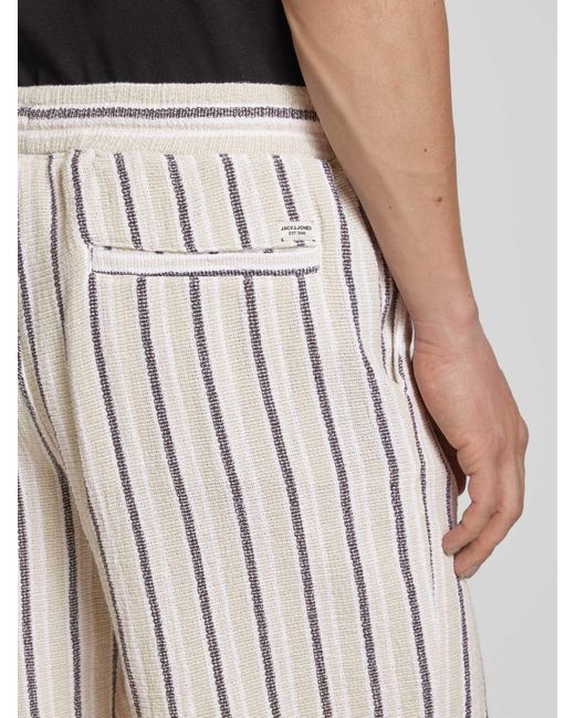 Jack & Jones Regular Fit Korte Broek Met Structuurmotief in het Natural voor heren