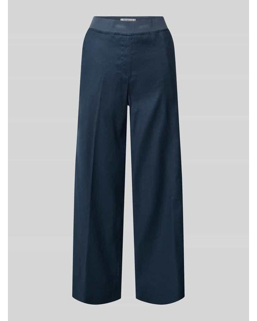 RAPHAELA by BRAX Blue Flared Stoffhose mit elastischem Bund Modell 'Pam'