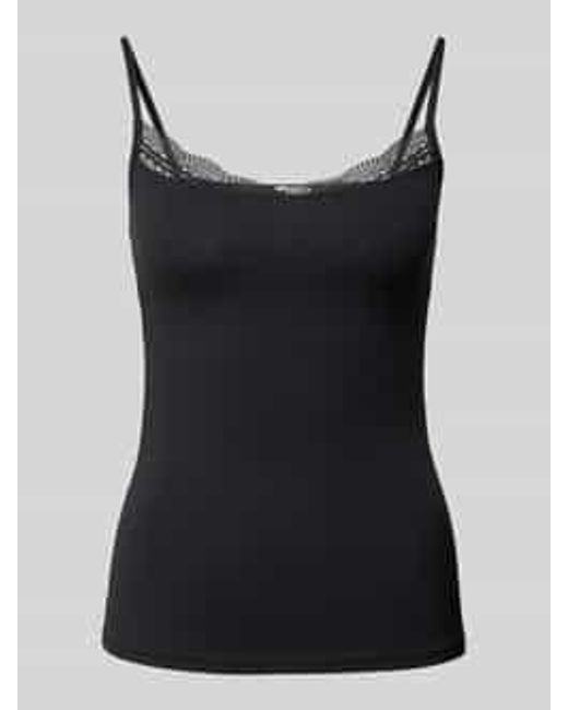 SKINY Slim Fit Top Met Bandjes En Kant in het Black